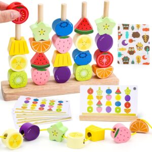 GiddyGlow Montessori Wooden Bead Game