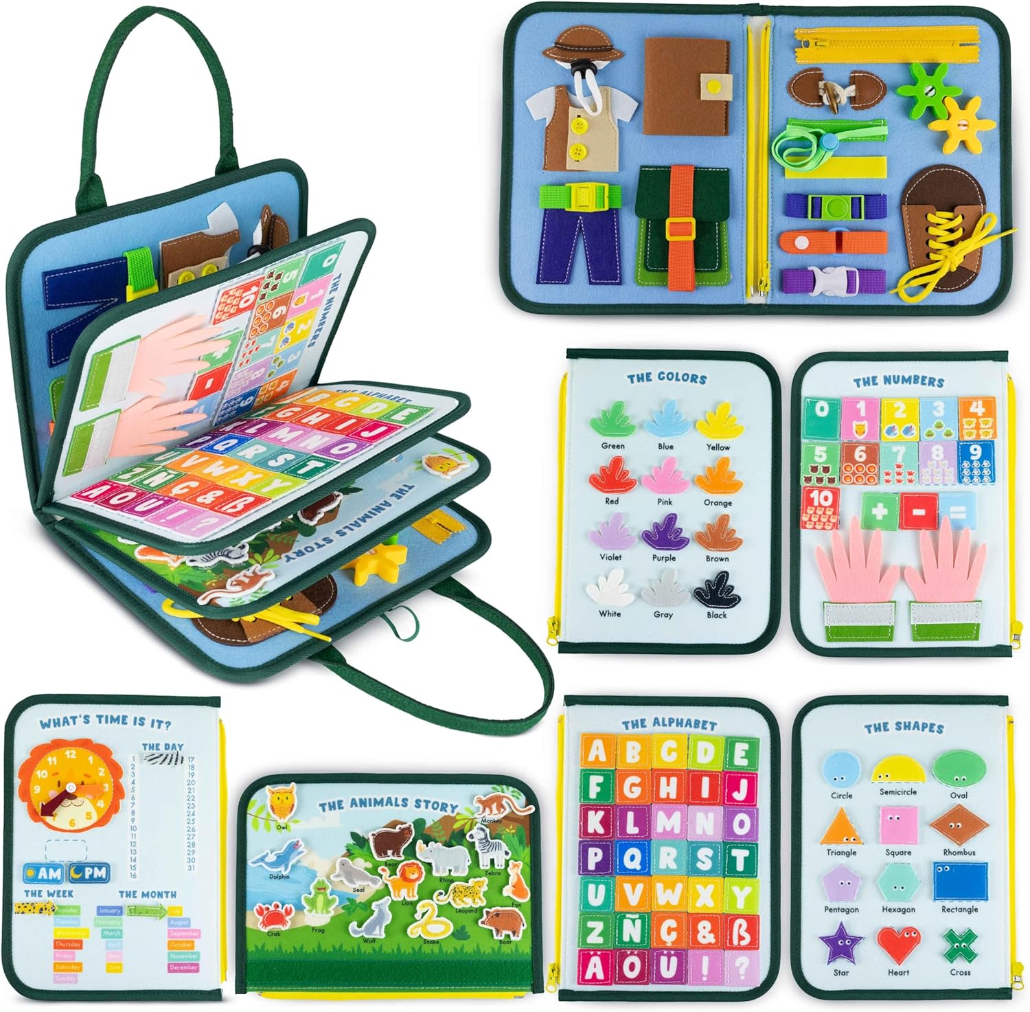 BONNYCO Montessori Felt Busy Board